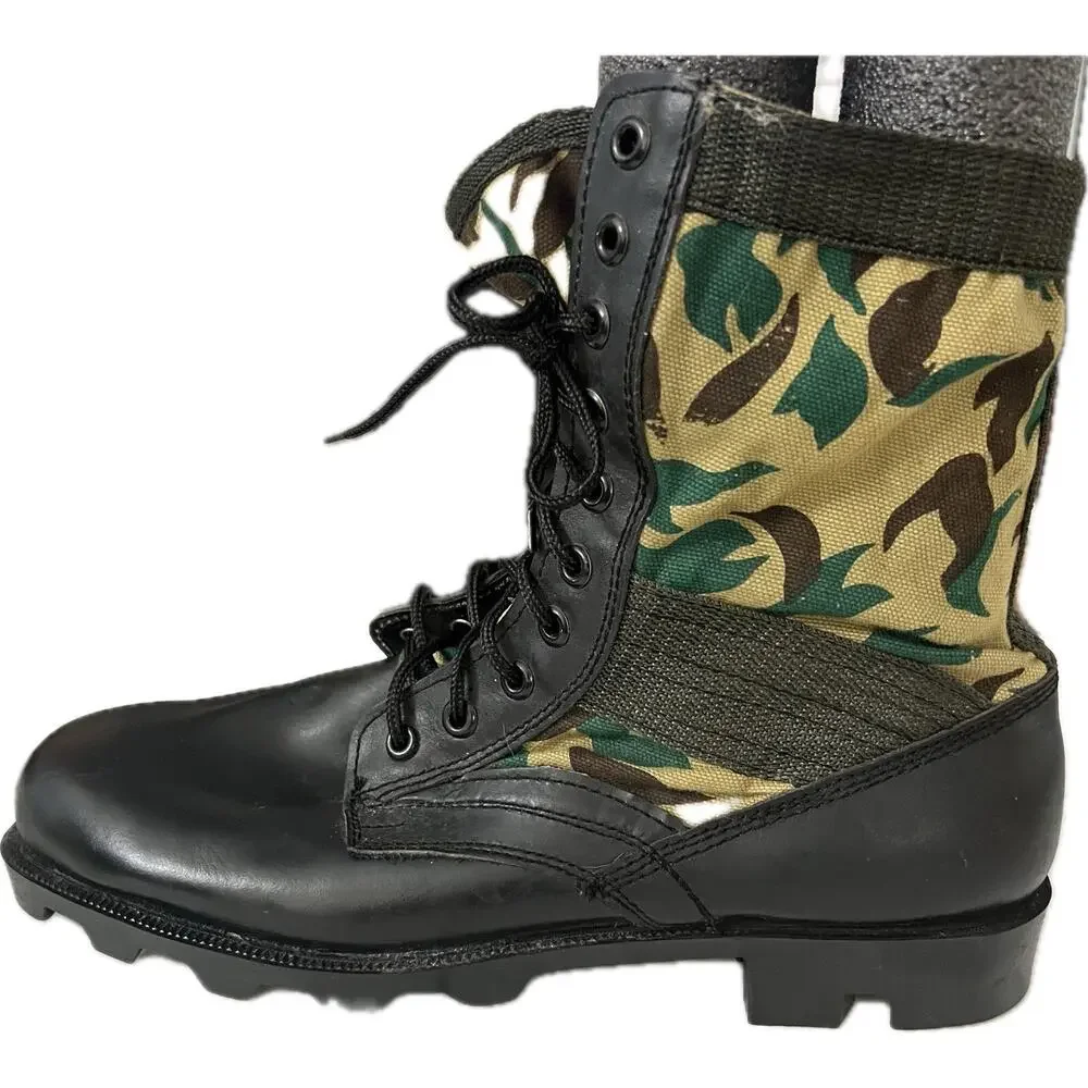 Vintage KOREA MADE US Military Vietnam Jungle Combat Boots Size 15R UNUSED